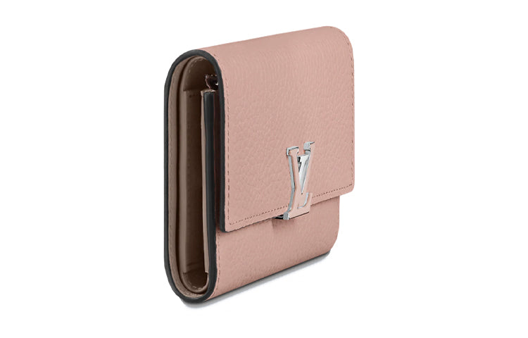 LOUIS VUITTON Capucines Taurillon Calfskin Wallet Women's Mulan Pink