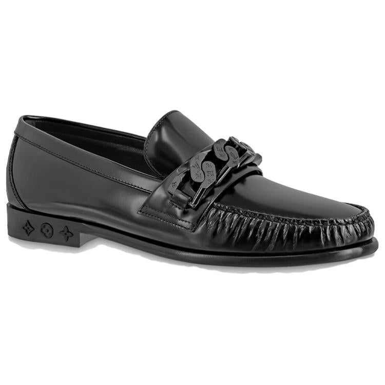 LOUIS VUITTON Loafers 'Black With Gathered Pleats'