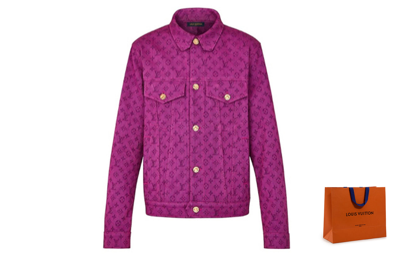 LOUIS VUITTON New Quarterly Products Of LV Denim Jacket Men's Purple