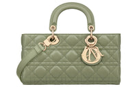 DIOR Lady D Joy Lambskin Lady Dior Bag, Shoulder Bag, Crossbody Bag, Handbag Medium Size Women's Cactus Green