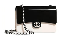 CHANEL Acrylic And Metal Eveningwear Shoulder Bag Crossbody Bag Mini Women's Black White