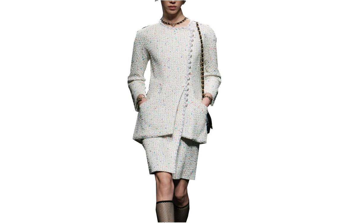 CHANEL 23 Spring Summer Coat Women's White