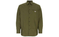 PRADA Logo Plaque Long-Sleeved Shirt