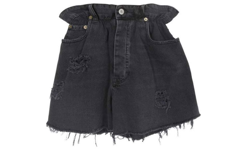 MIU MIU SS22 Denim Shorts Women's Black