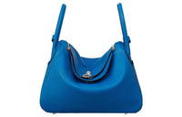 HERMES Lindy Swift Leather Epsom Calfskin Handbag Shoulder Bag Women's Glaze Blue