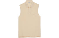 SAINT LAURENT Cassandre Sleeveless Polo Shirt