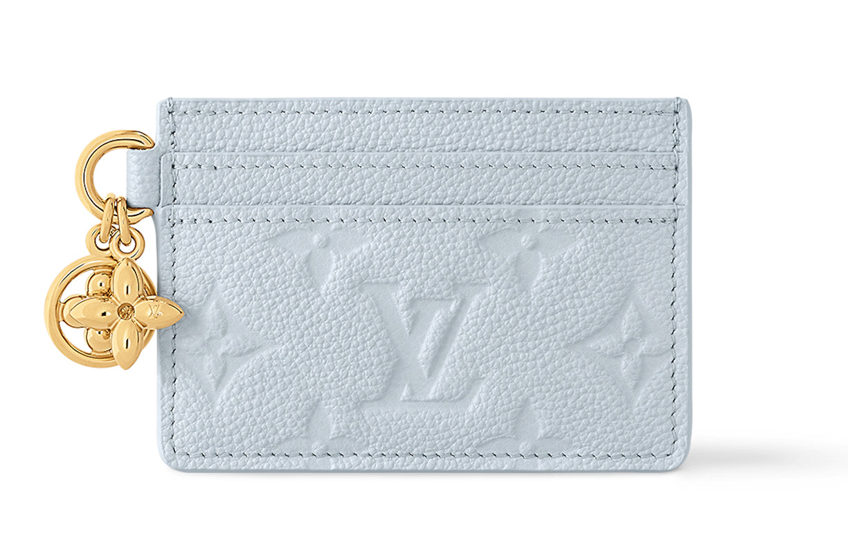 LOUIS VUITTON CHARMS Leather Card Holder Women's Blue