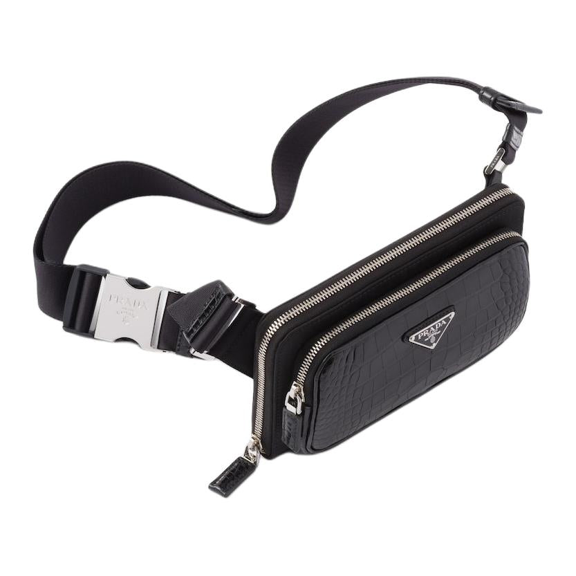 PRADA Polyamide Shoulder Bag Unisex Black