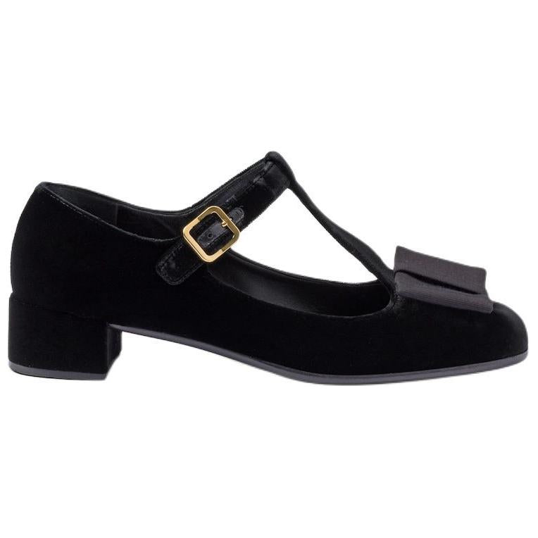 PRADA Block Heel Mary Jane Shoes 3.5cm Women's Black