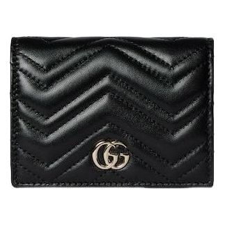 (WMNS) Gucci 26 GG Marmont Short Wallet 'Black' 466492-AAFAX-1000