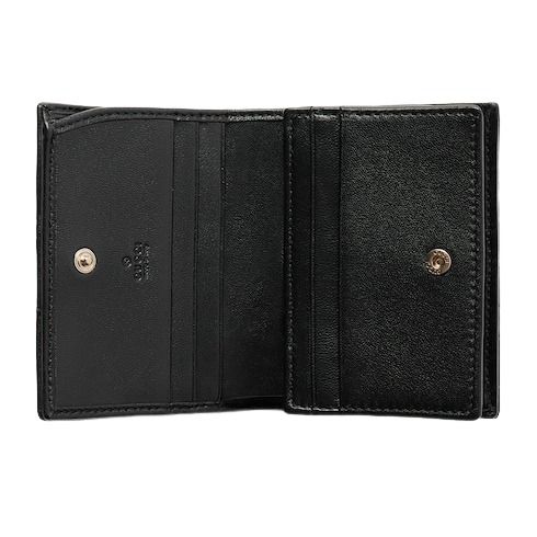 (WMNS) Gucci 26 GG Marmont Short Wallet 'Black' 466492-AAFAX-1000
