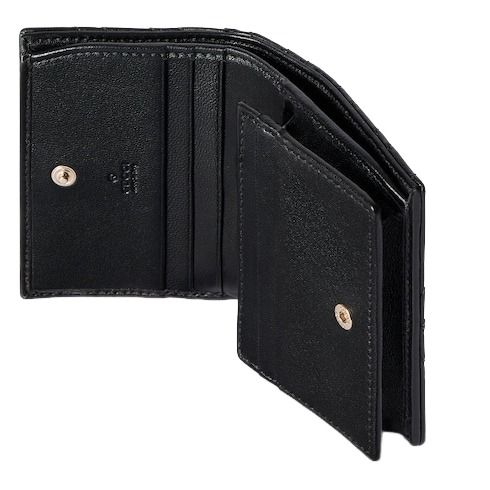 (WMNS) Gucci 26 GG Marmont Short Wallet 'Black' 466492-AAFAX-1000