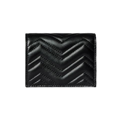 (WMNS) Gucci 26 GG Marmont Short Wallet 'Black' 466492-AAFAX-1000