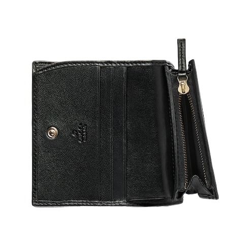 (WMNS) Gucci 26 GG Marmont Short Wallet 'Black' 466492-AAFAX-1000