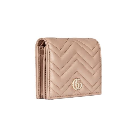 (WMNS) Gucci 26 GG Marmont Short Wallet 'Pink Beige' 466492-AAFAX-5753