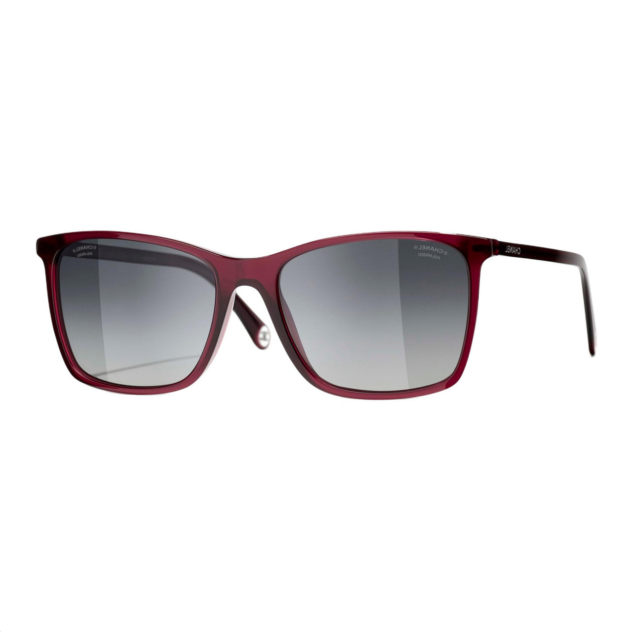 CHANEL Square Sunglasses Unisex Red