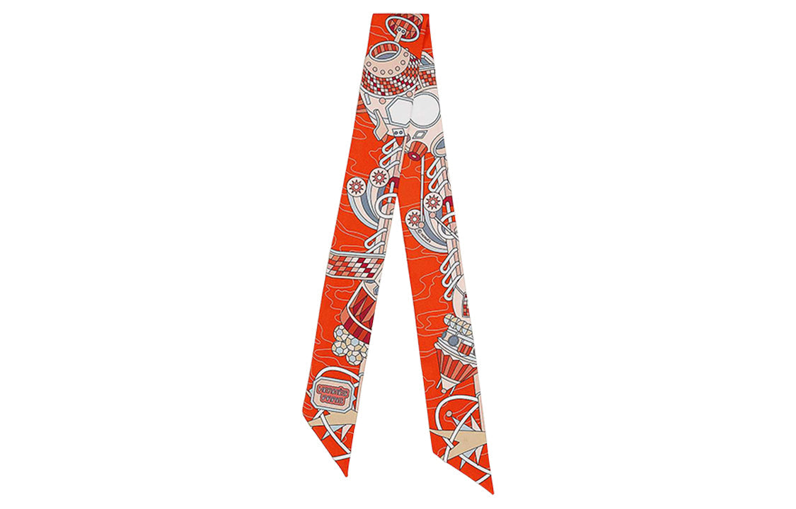 HERMES Silk Scarves Women's Red