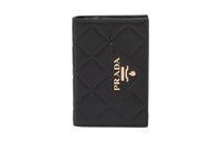 PRADA Leather Wallet Small Size Women's Black