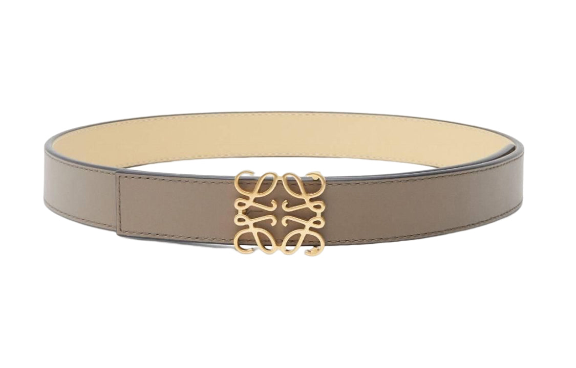 LOEWE Trendy Fashion Leather Belts Women's Brown Width 2.8cm