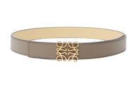 LOEWE Trendy Fashion Leather Belts Women's Brown Width 2.8cm