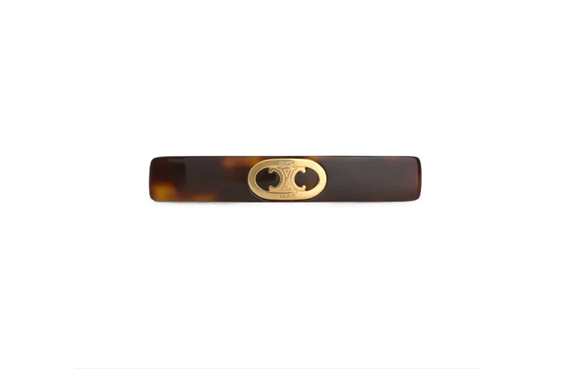 CELINE Hair Clips Unisex Tortoiseshell