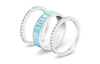 DIOR Metal, Crystal, Turquoise, Lacquered Rings Women's Silver