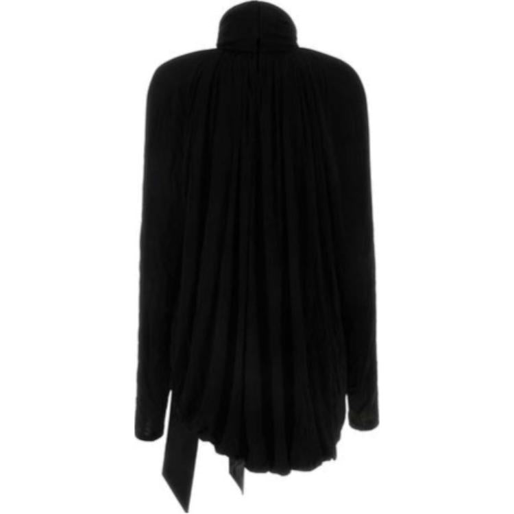 SAINT LAURENT High Neck Pleated Shirt