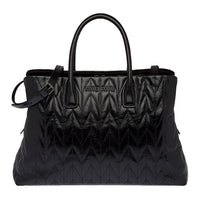 MIU MIU Cow Leather Tote Bag Shopping Bag Shoulder Bag Crossbody Bag Handbag Women's Black