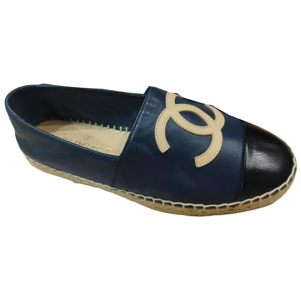 CHANEL Espadrilles Women's Navy Blue