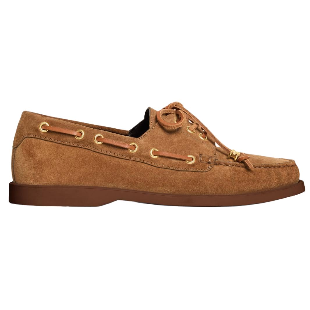 CELINE BATEAU Casual Single Shoes Women's Brown