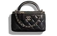 CHANEL 22A Early Autumn Sheepskin Box Bag Handbags Women's Black