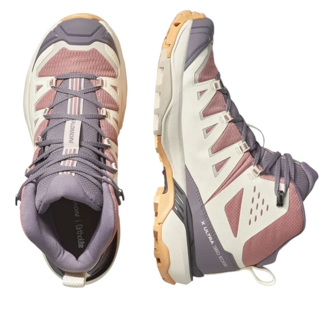 (WMNS) SALOMON X Ultra 360 Edge Mid Gore-Tex 'Burlwood Vanilla Ice' 478164