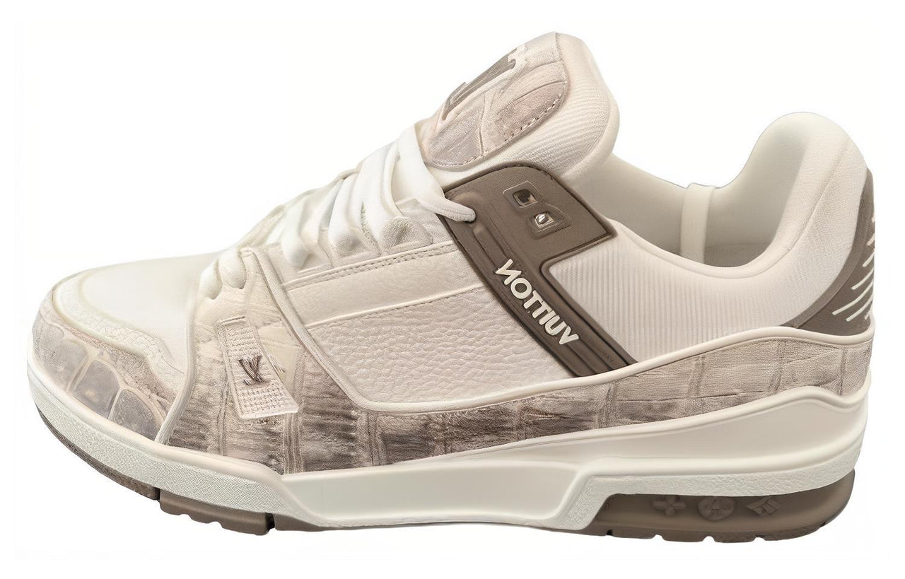 LOUIS VUITTON Trainer Low-Top Skateboard Shoes Unisex Brown