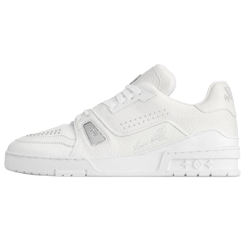 LOUIS VUITTON Trainer 2025 Spring Men's Collection Low-Top Skateboard Shoes Men's White