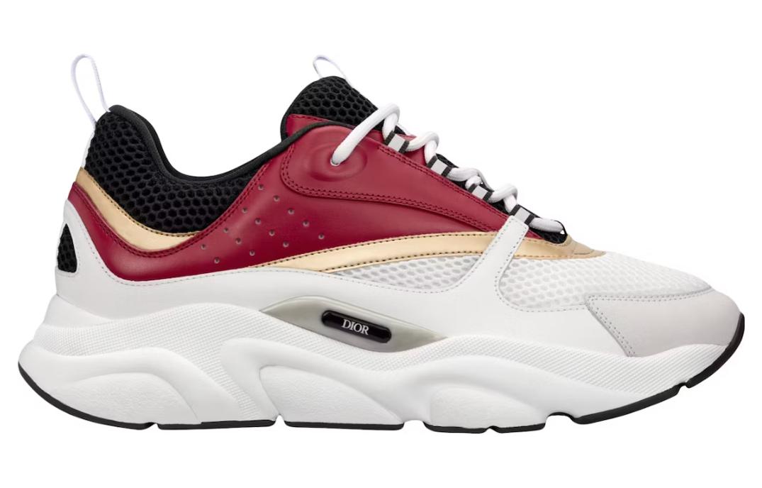 DIOR B22 White Black Burgundy Gold