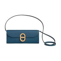 HERMES Chaine D'Ancre To Go Epsom Leather Pig Nose Bag Wallet Women's S4 Deep Blue Dark Blue