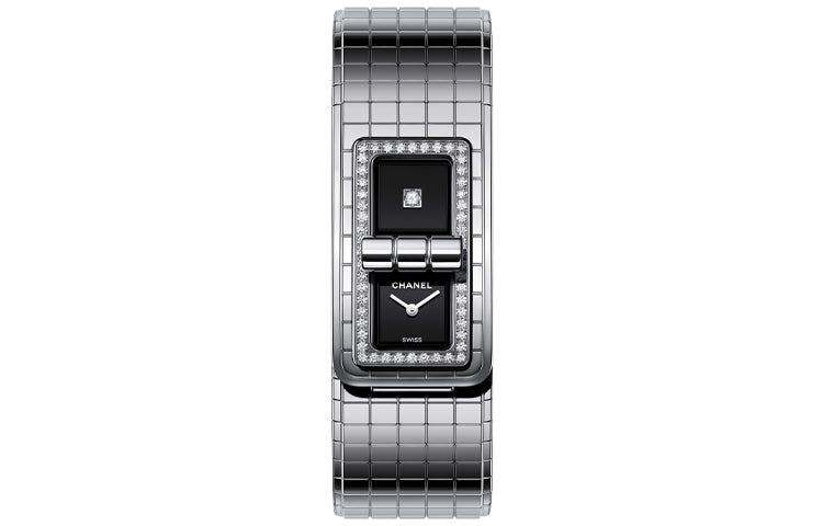 CHANEL Wrist Watch Quartz Movement Stainless Steel Watchband Black Dial Women's Watch H5145