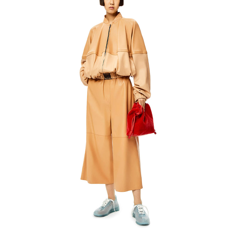 LOEWE Nappa Bomber Jacket Beige/Sand