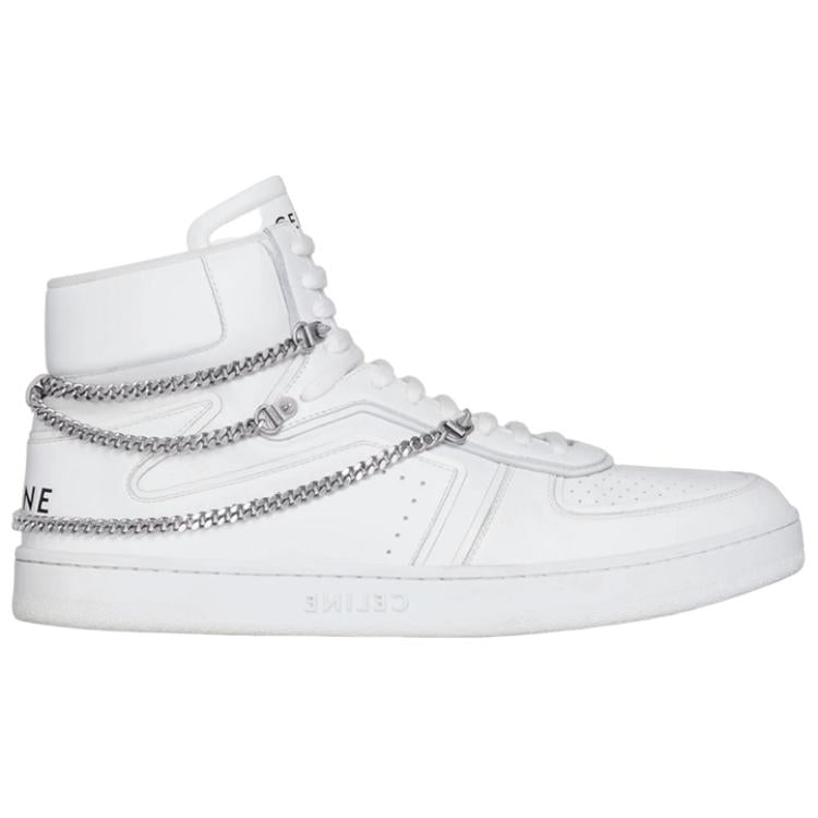 CELINE High-Top Stylish Skateboarding Shoes Men's White