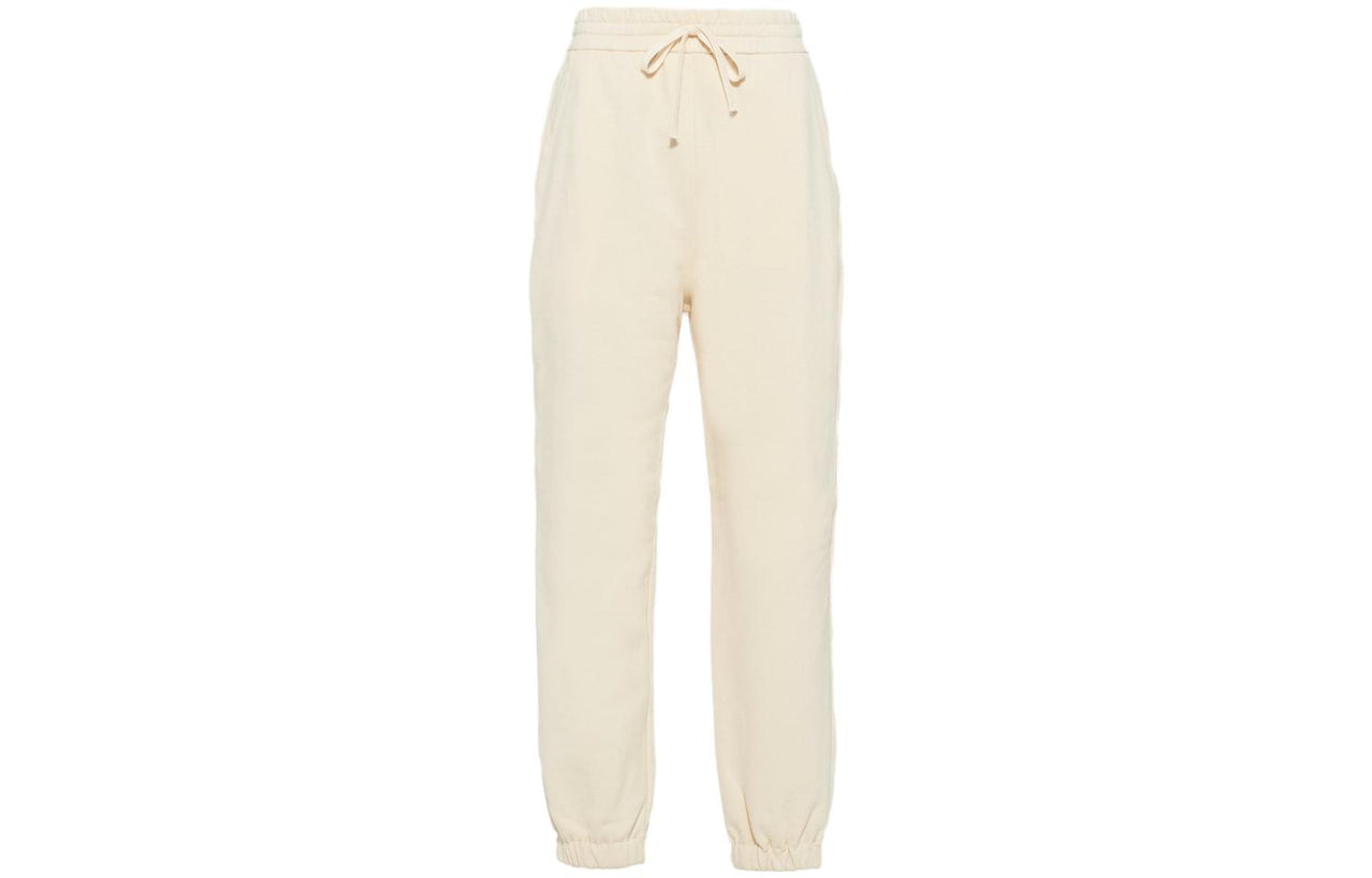 MIU MIU SS23 Knitted Sweatpants Women's Ivory White