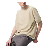 UNIQLO Washable Milano Ribbed Knitted T-Shirt 'Beige' 481726-31