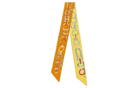 HERMES Silk Scarf Women's Yellow