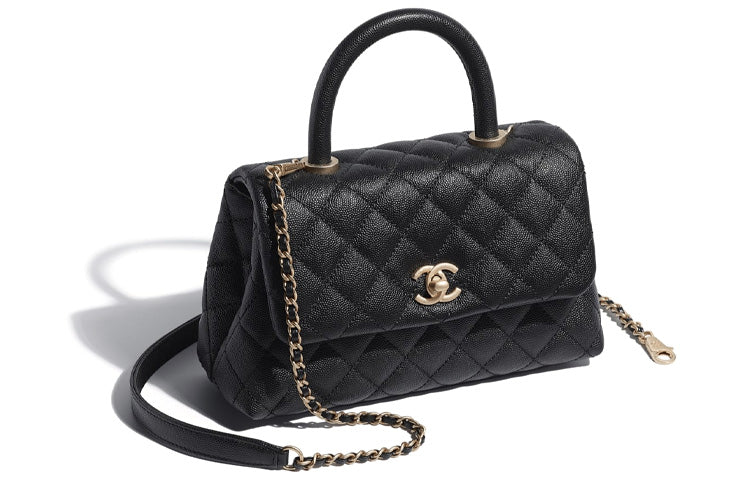 CHANEL Small Coco Handbag Black A92990