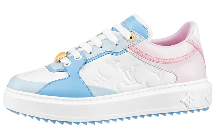 LOUIS VUITTON Time Out Sneakers 'White Monogram With Blue Pink' Women's