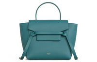 CELINE Grained Calfskin Handbag Shoulder Bag Crossbody Bag Women's Candy Color Gray Blue