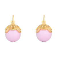 CELINE Brass Earrings Unisex Pink