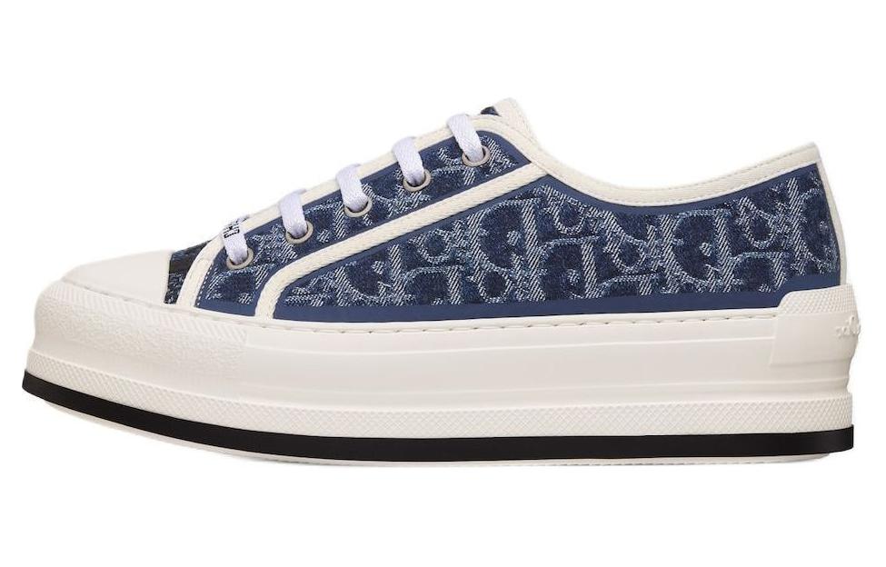 DIOR Walk'n'Dior Platform Shoes Low Top Skateboard Shoes Women's Blue