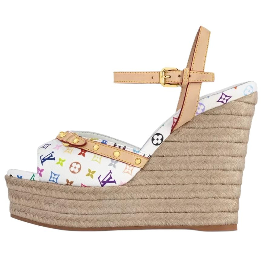 LOUIS VUITTON Strap Sandals Women's White