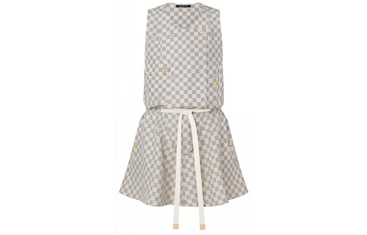 LOUIS VUITTON Sleeveless Dress Women's Gray