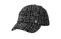 CHANEL Cotton Polyamide Baseball Caps Women's Black